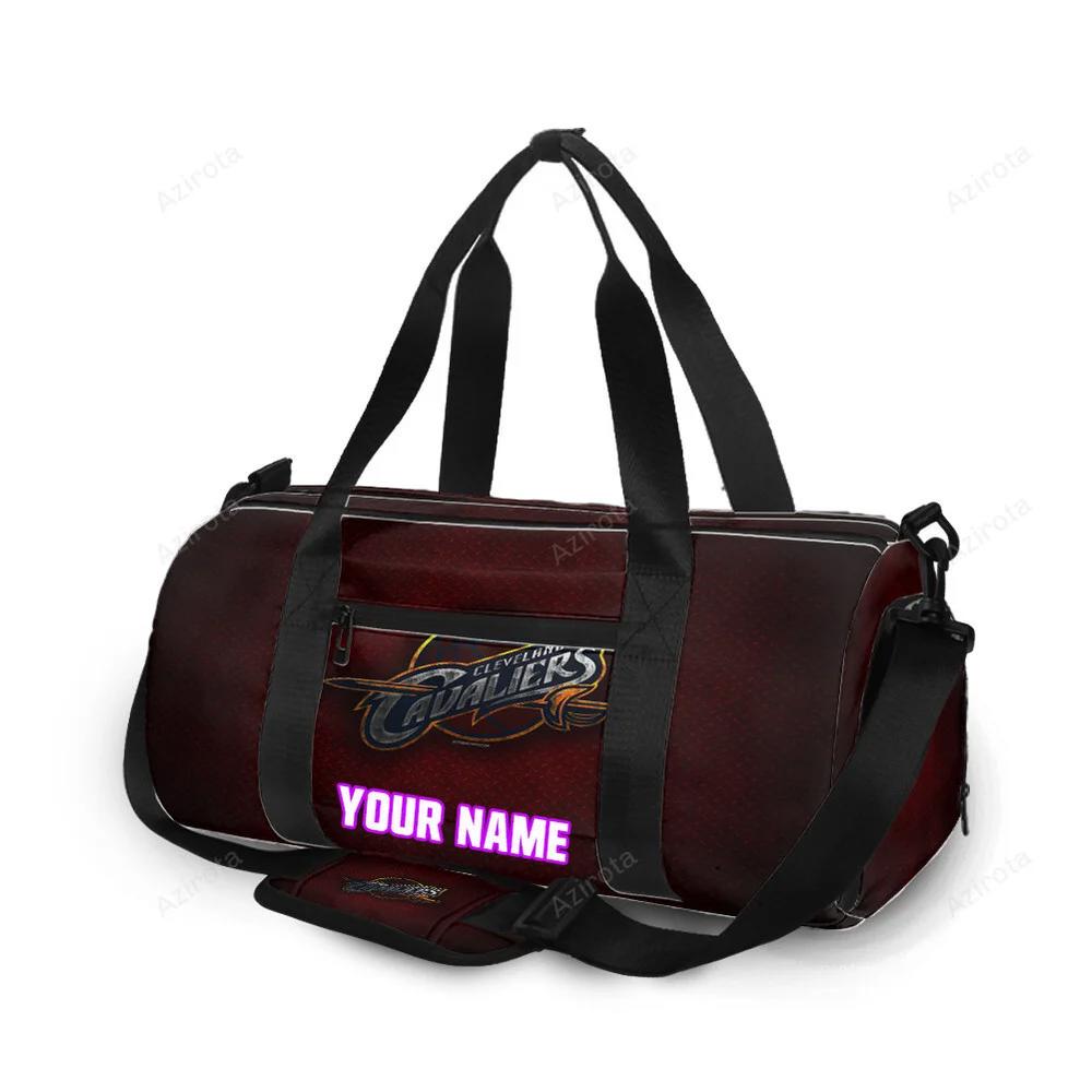 Cleveland cavaliers logo metal2 personalized name travel bag gym bag 1279 Travel Bag