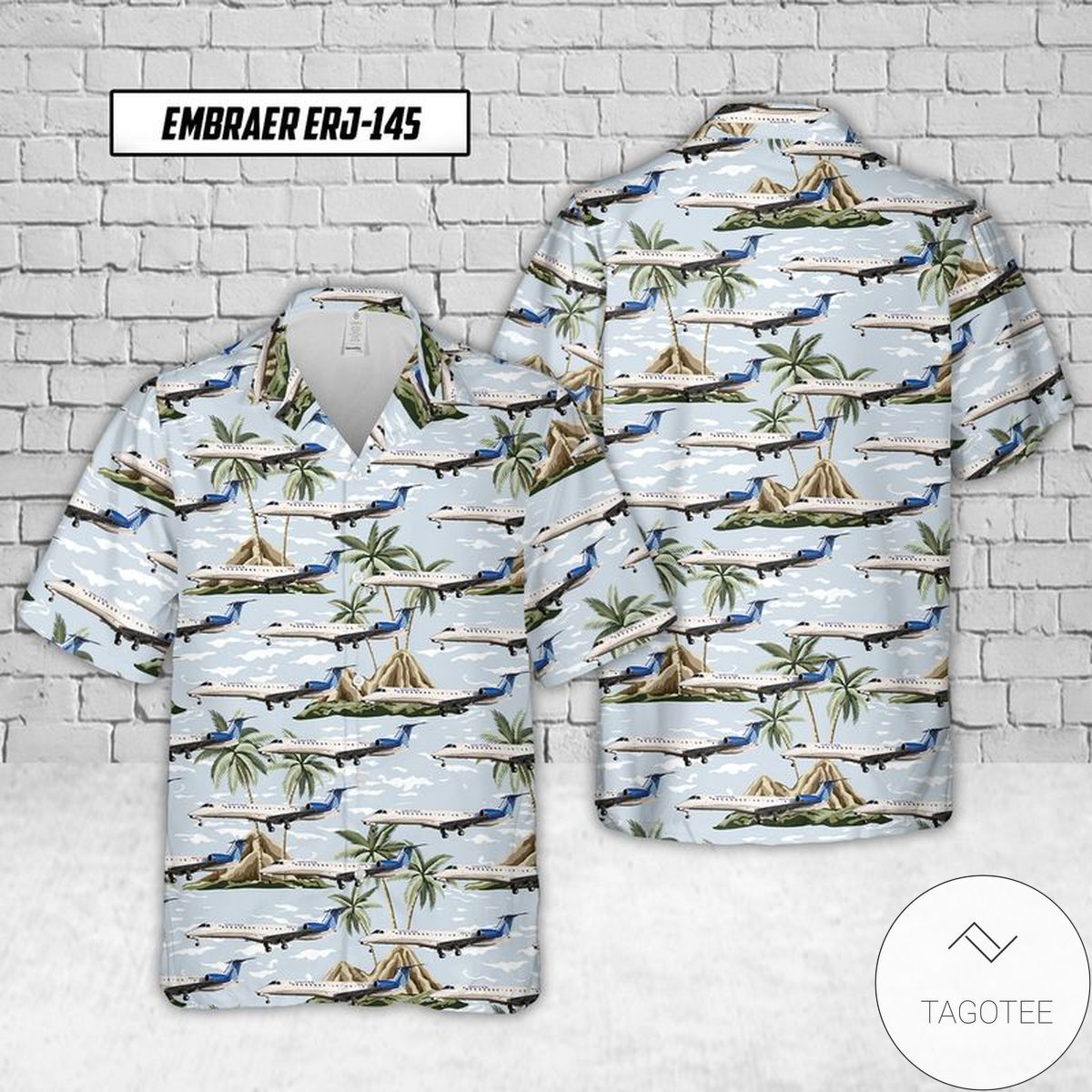 Commutair embraer erj-145 hawaiian shirt Hawaii Shirt Shorts & Flip Flops