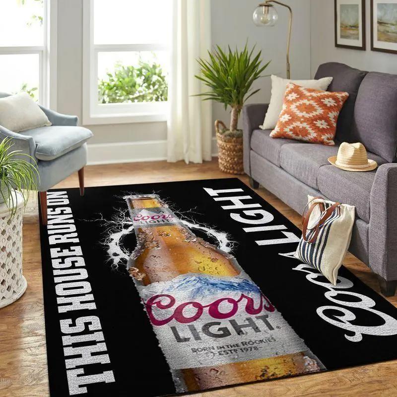 Coors light area rug this house runs on ofd 20030919 area rug living room carpet rug regtangle carpet floor decor home decor Rectangle Rug