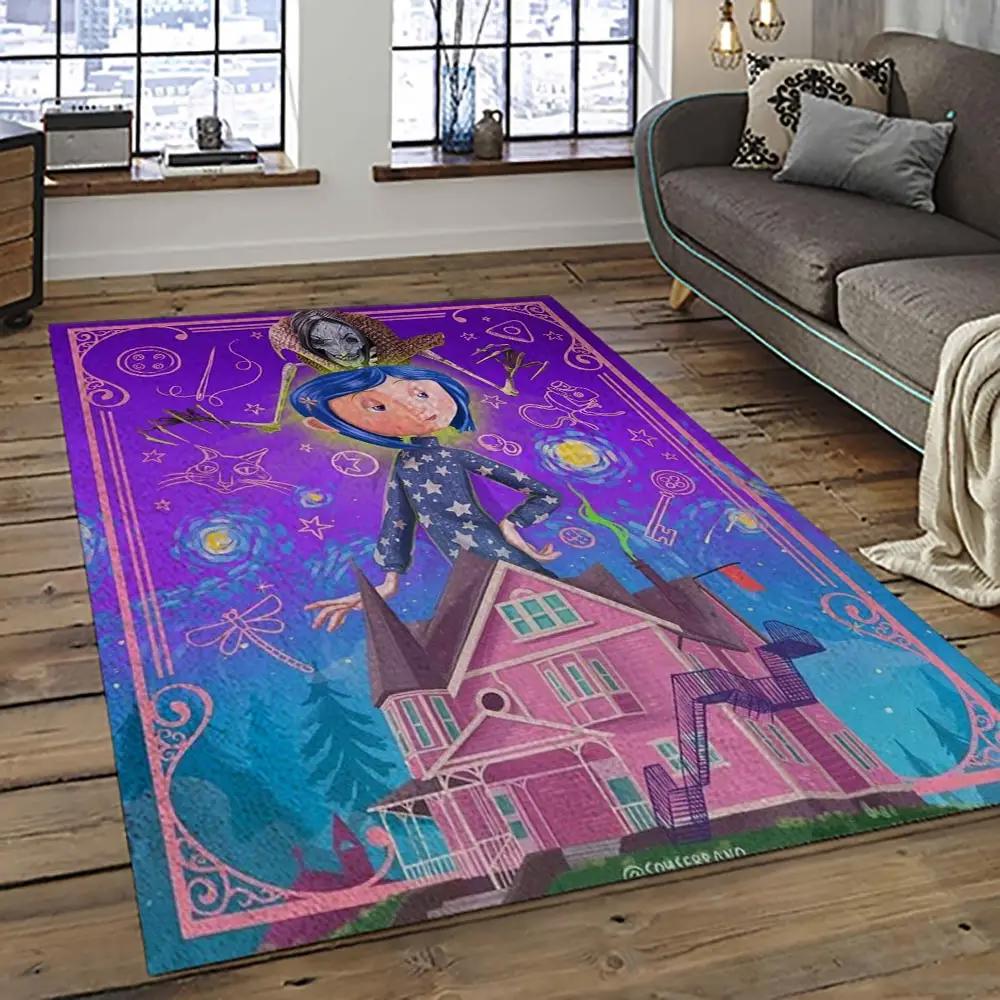 Coraline fantastic film movie carpet area rug home decor halloween gift best present for friends cr16 Rectangle Rug