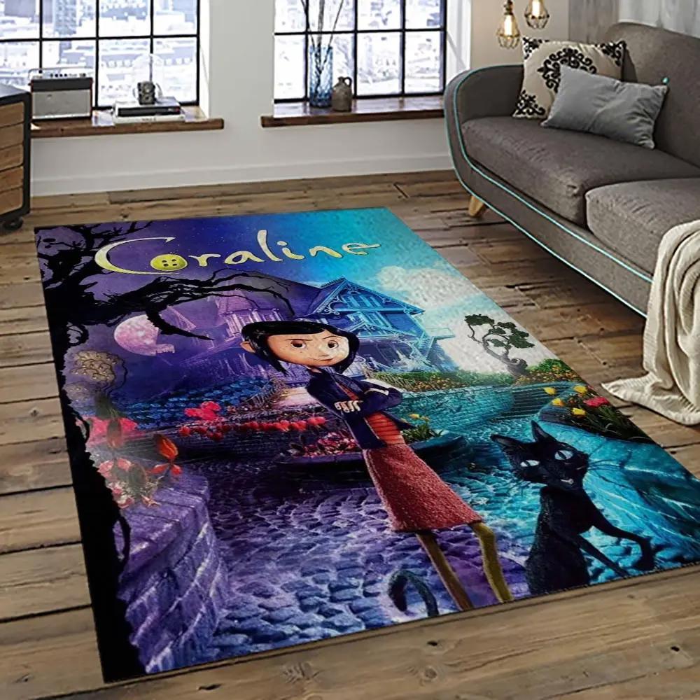 Coraline fantastic film movie carpet area rug home decor halloween gift best present for friends cr19 Rectangle Rug