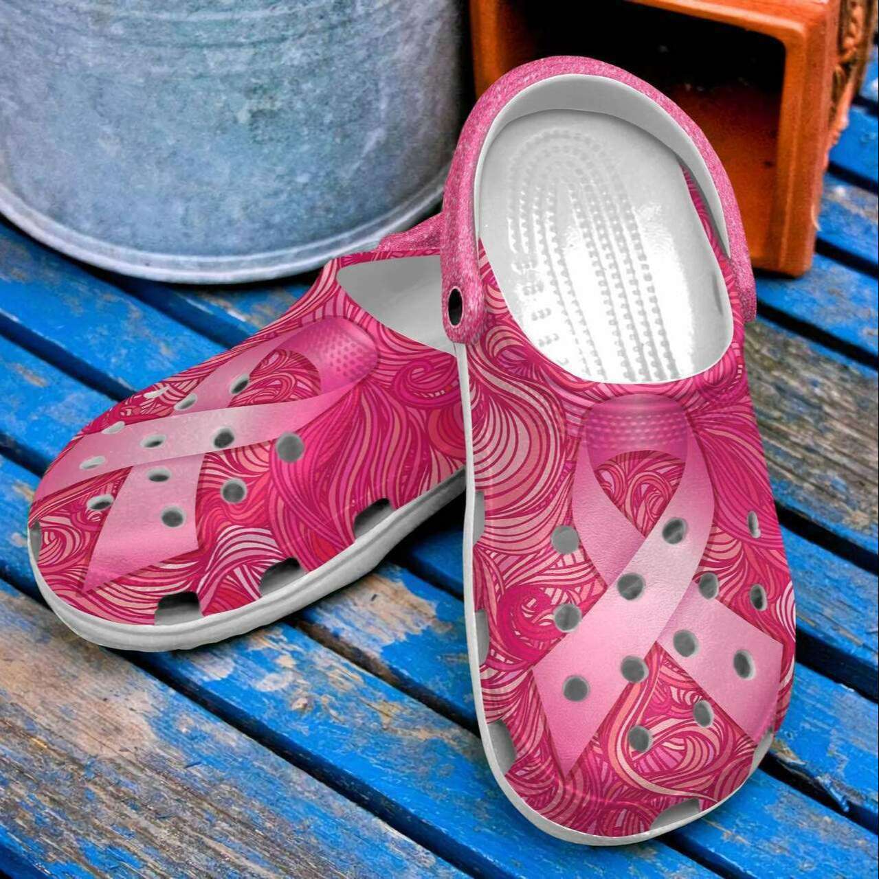 Crocs outfit - breast cancer awareness ribbon crocs crocband clog shoes - 301 Crocs Outfit