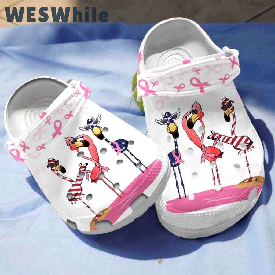 Crocs outfit - cool flamingo breast cancer awareness crocs clogs crocband shoes - 404 Crocs Outfit