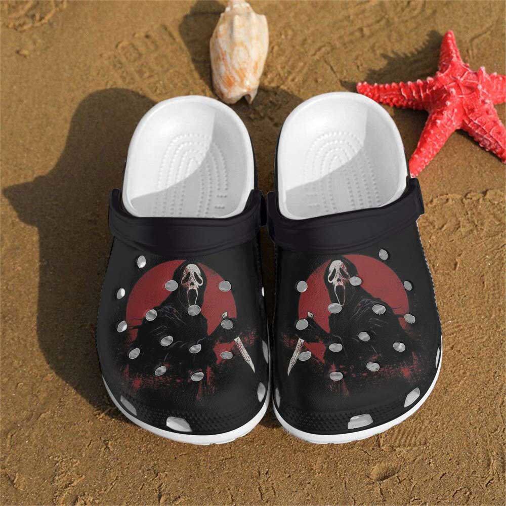 Crocs outfit - ghostface scream black crocs clogs crocband shoes - 764 Crocs Outfit