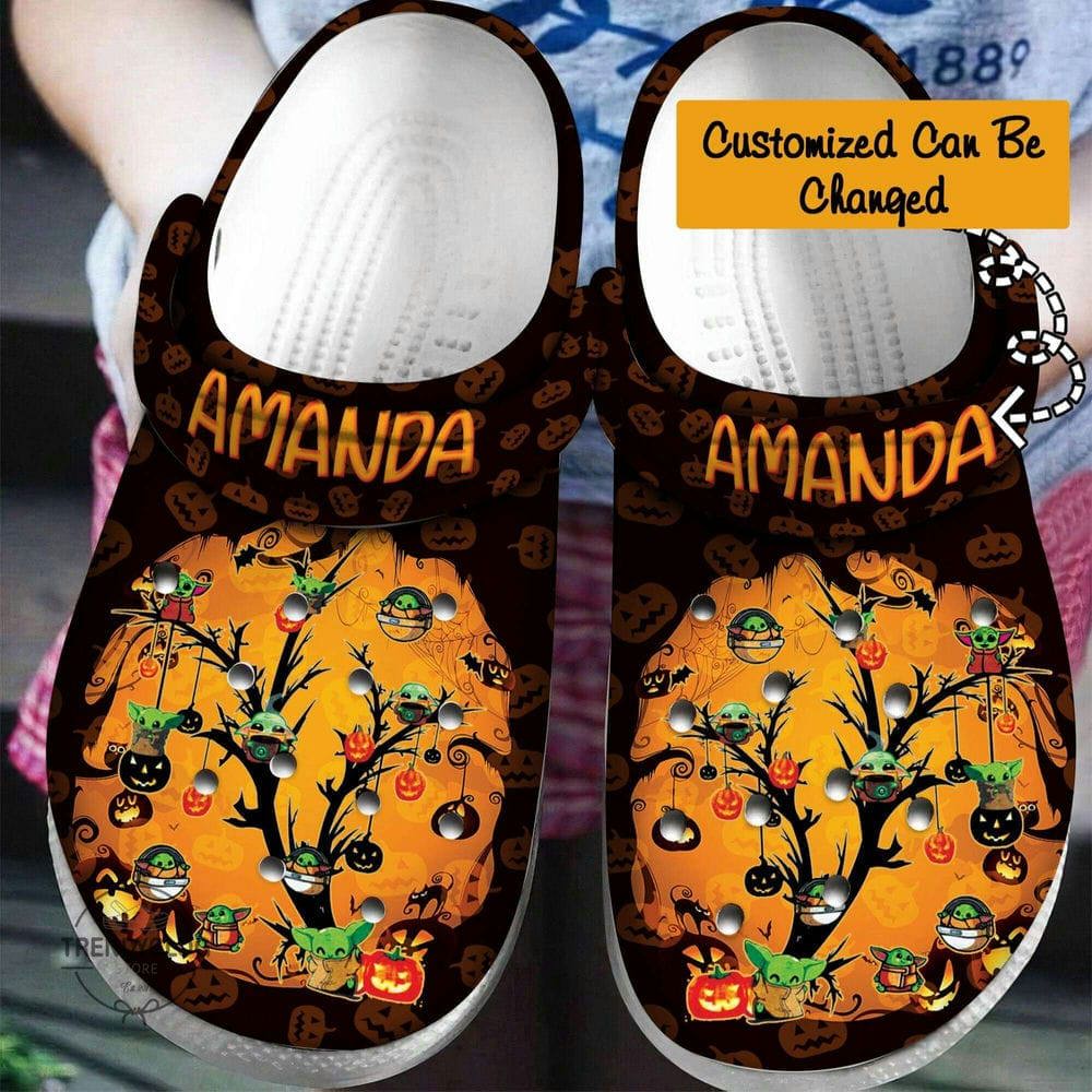 Crocs outfit - halloween crocs personalized cute halloween tree grogu clogs crocband shoes - 884 Crocs Outfit