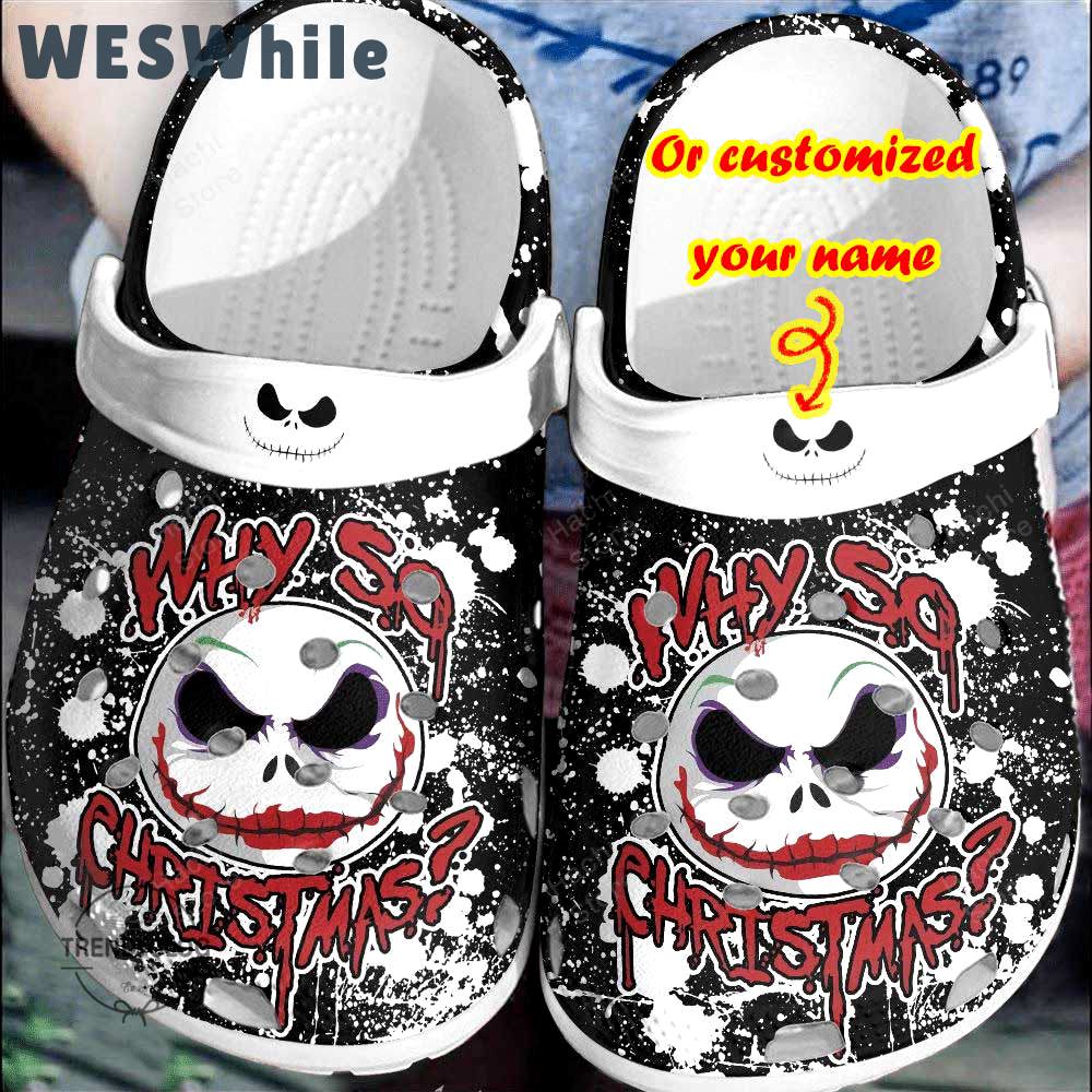 Crocs outfit - halloween crocs personalized jack skellington joker face why so christmas clogs crocband shoes - 948 Crocs Outfit