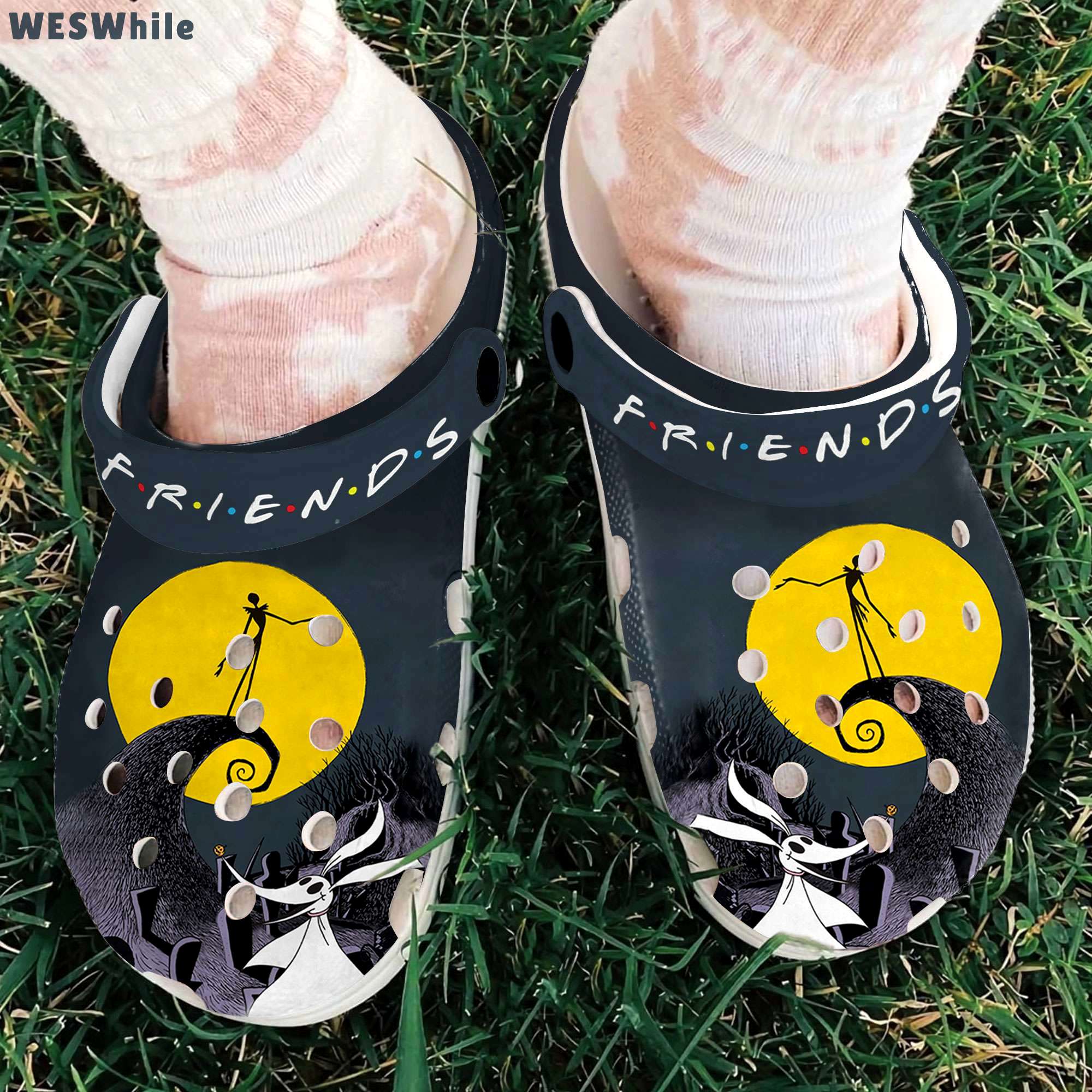 Crocs outfit - halloween friend nightmare before christmas moonlight crocs crocband clogs - 1022 Crocs Outfit