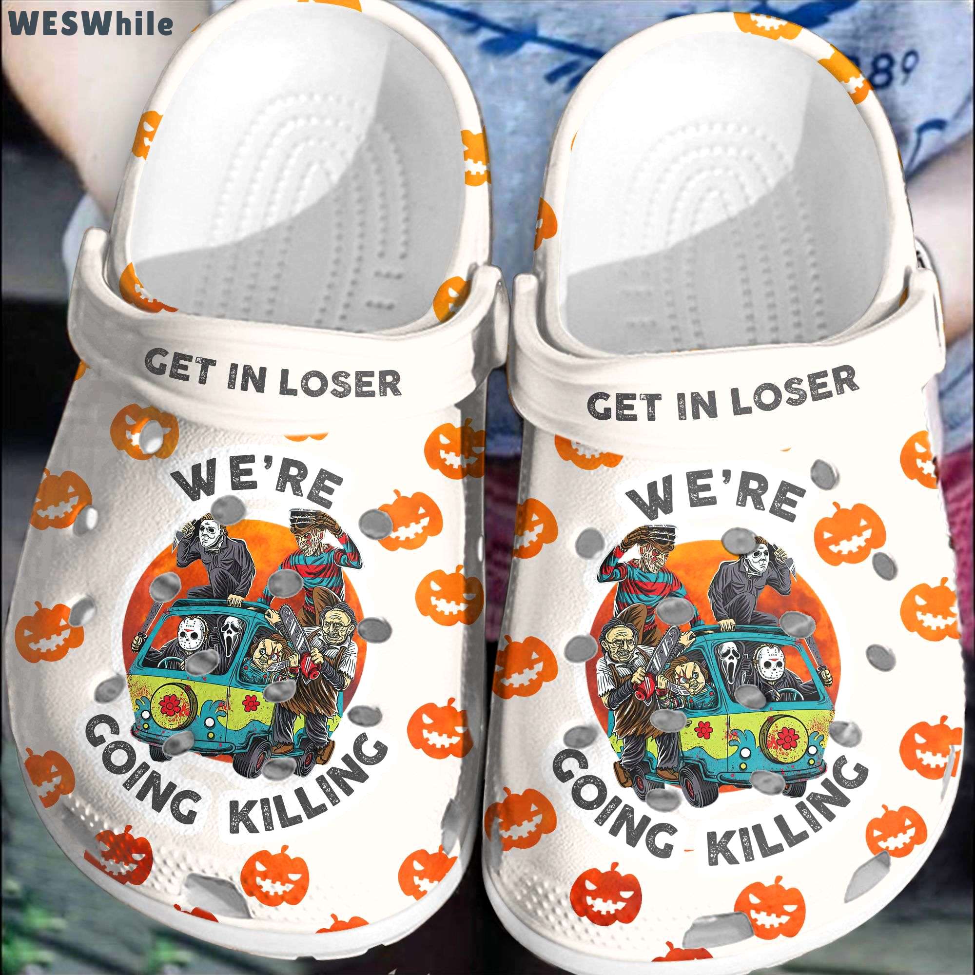 Crocs outfit - halloween pumkin get in loser killing characters on hippie van crocs crocband clogs - 1100 Crocs Outfit