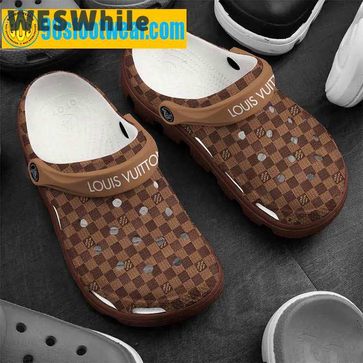 Crocs outfit - lv crocs – louis vuitton brown custom classic clog - 1384 Crocs Outfit