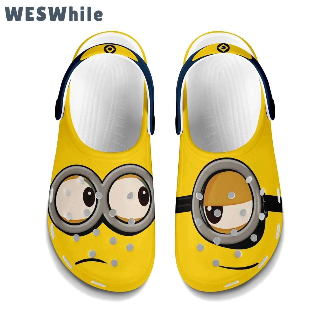 Crocs outfit - minions goggles full print yellow blue disney graphic cartoon crocs clogs crocband shoes - 1470 Crocs Outfit