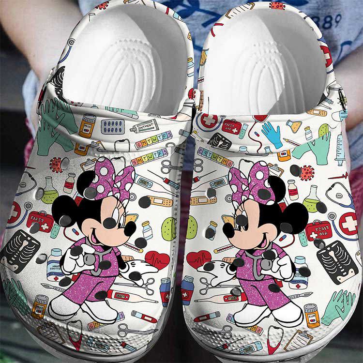 Crocs outfit - minnie mouse nurse crocs 3d clog shoes - 1476 Crocs Outfit