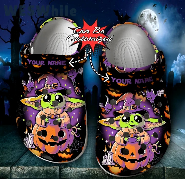 Crocs outfit - personalized baby yoda witch pumpkin halloween crocs clogs crocband shoes - 1619 Crocs Outfit