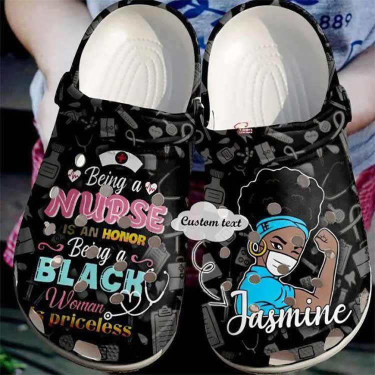 Crocs outfit - personalized black nurse black crocs clogs shoes - 1642 Crocs Outfit