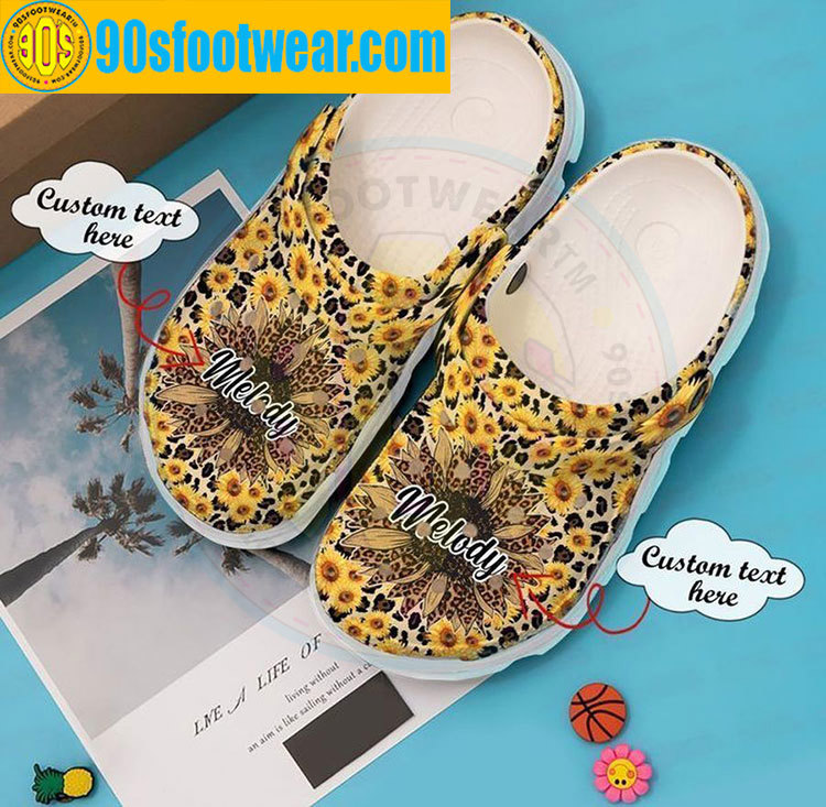 Crocs outfit - personalized crocs with sunflowers hippie cheetah sunflower custom classic clog - 1692 Crocs Outfit