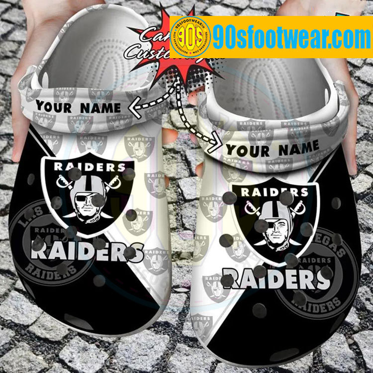 Crocs outfit - personalized raider crocs logo las vegas raiders football team custom classic clog - 1817 Crocs Outfit