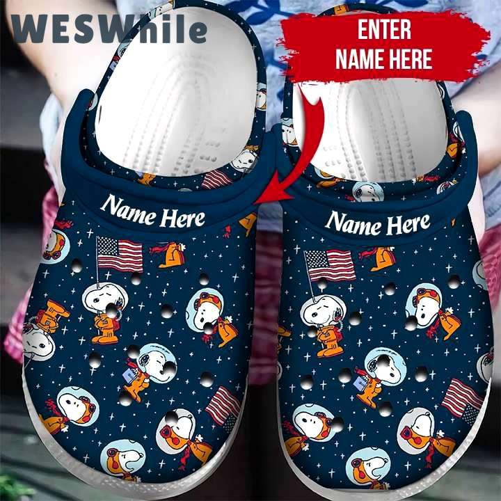 Crocs outfit - personalized snoopy astronaut america flag patriot crocs crocband clogs - 1831 Crocs Outfit