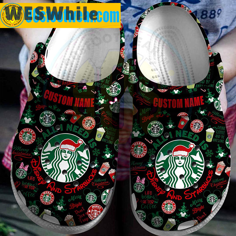 Crocs outfit - personalized starbucks crocs disney christmas pattern starbucks coffee classic clogs - 1839 Crocs Outfit
