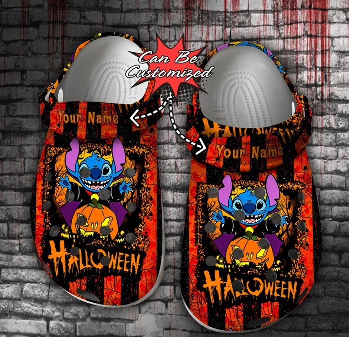 Crocs outfit - personalized stitch halloween leopard crocs clogs crocband shoes - 1845 Crocs Outfit