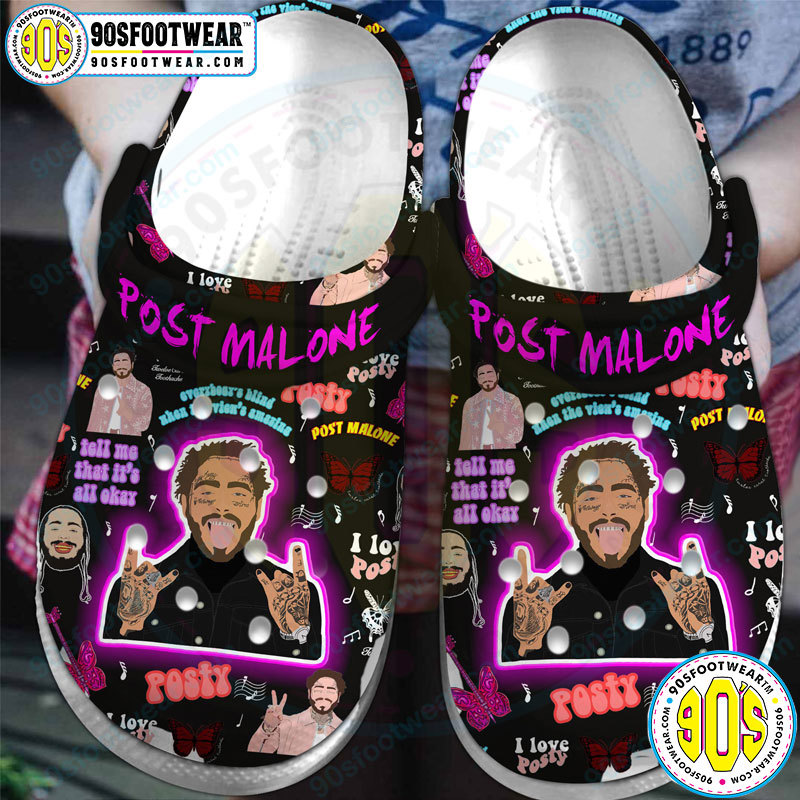Crocs outfit - post malone crocs post malone rapper funny posty black clog shoes - 1926 Crocs Outfit