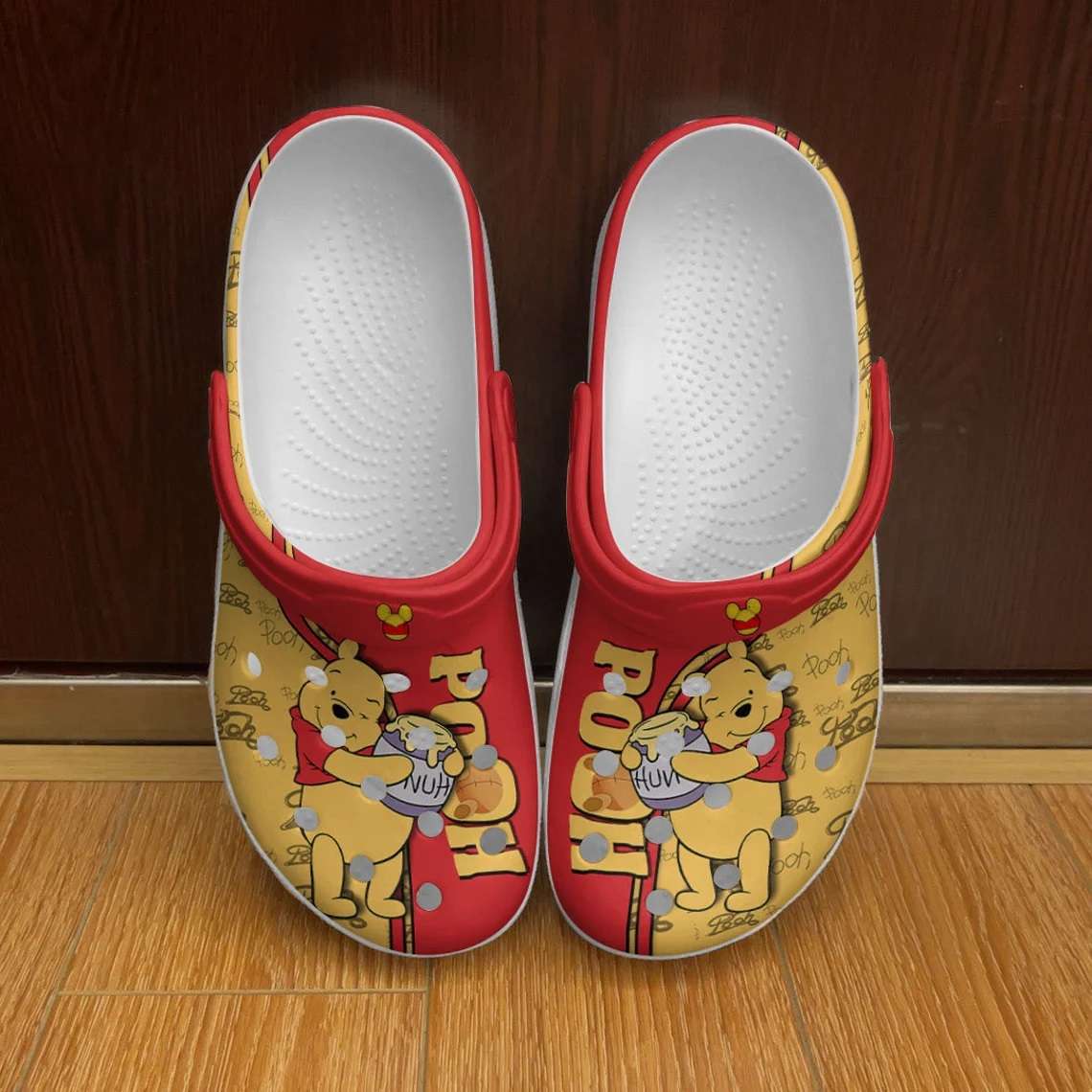 Crocs outfit - winnie the pooh strips red orange disney graphic cartoon unisex crocs clogs crocband shoes - 2286 Crocs Outfit