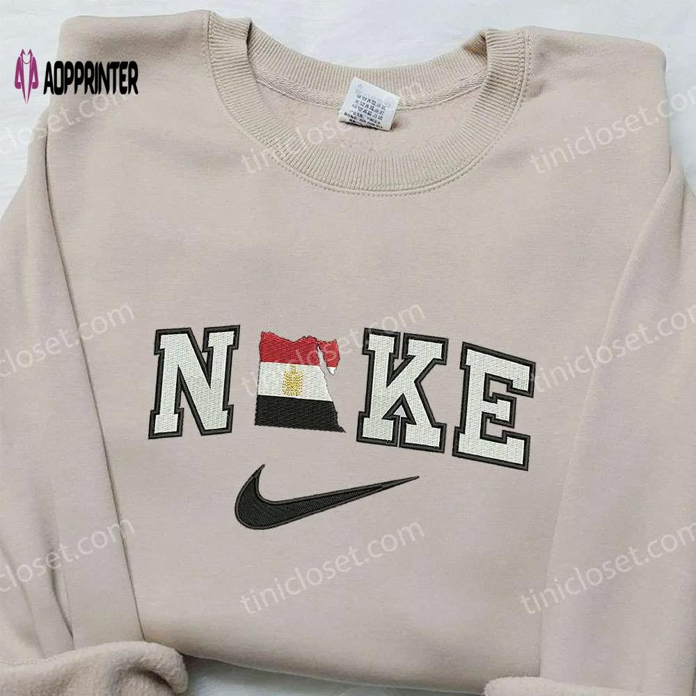 Custom nike embroidered shirt: egypt x nike gift for wife – unique and stylish Embroidered Shirt