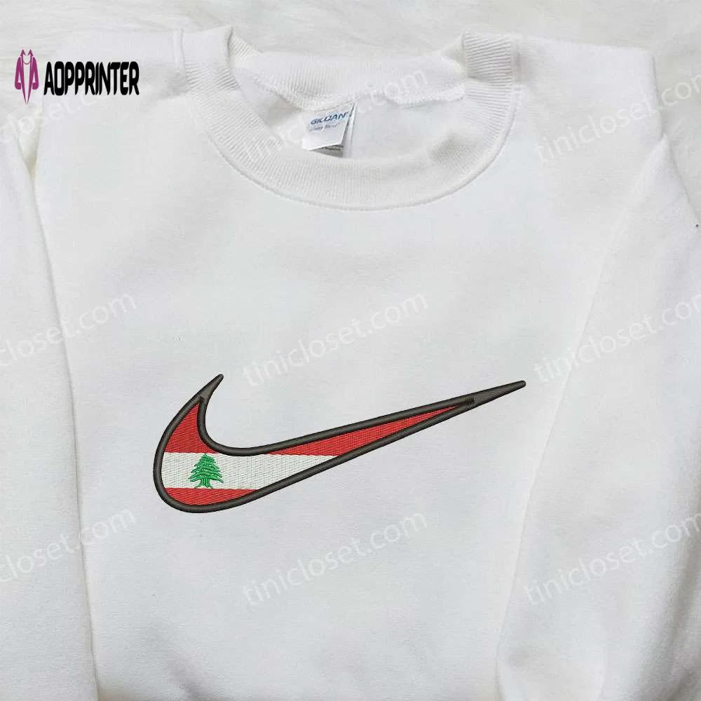 Custom nike embroidered shirt – perfect gift for husband flag design Embroidered Shirt