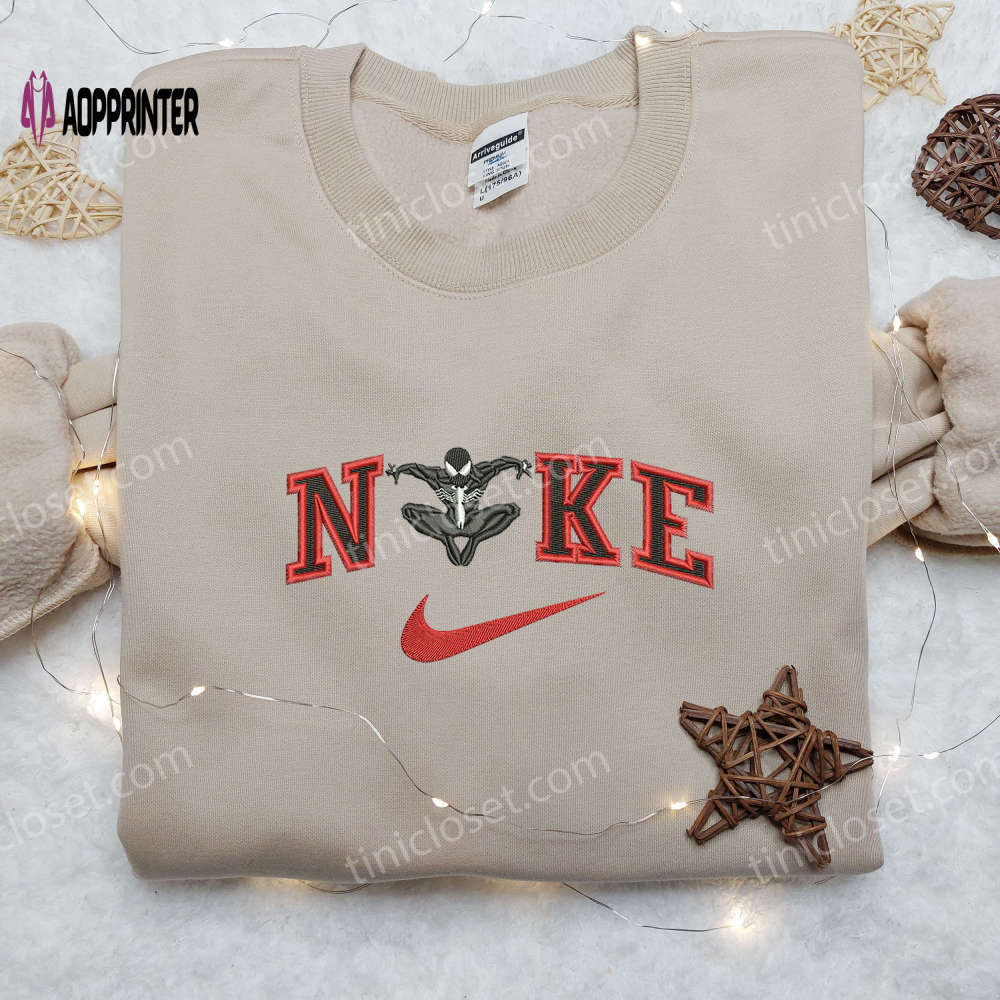 Custom venom x nike embroidered shirt – marvel venom shirt Embroidered Shirt