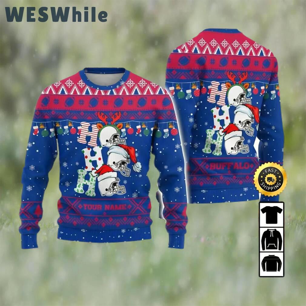 Customized buffalo bills ugly christmas sweater, faux wool sweater, national football league, gifts for fans football nfl, football 3d ugly sweater, merry xmas ? prinvity Christmas Ugly Sweater