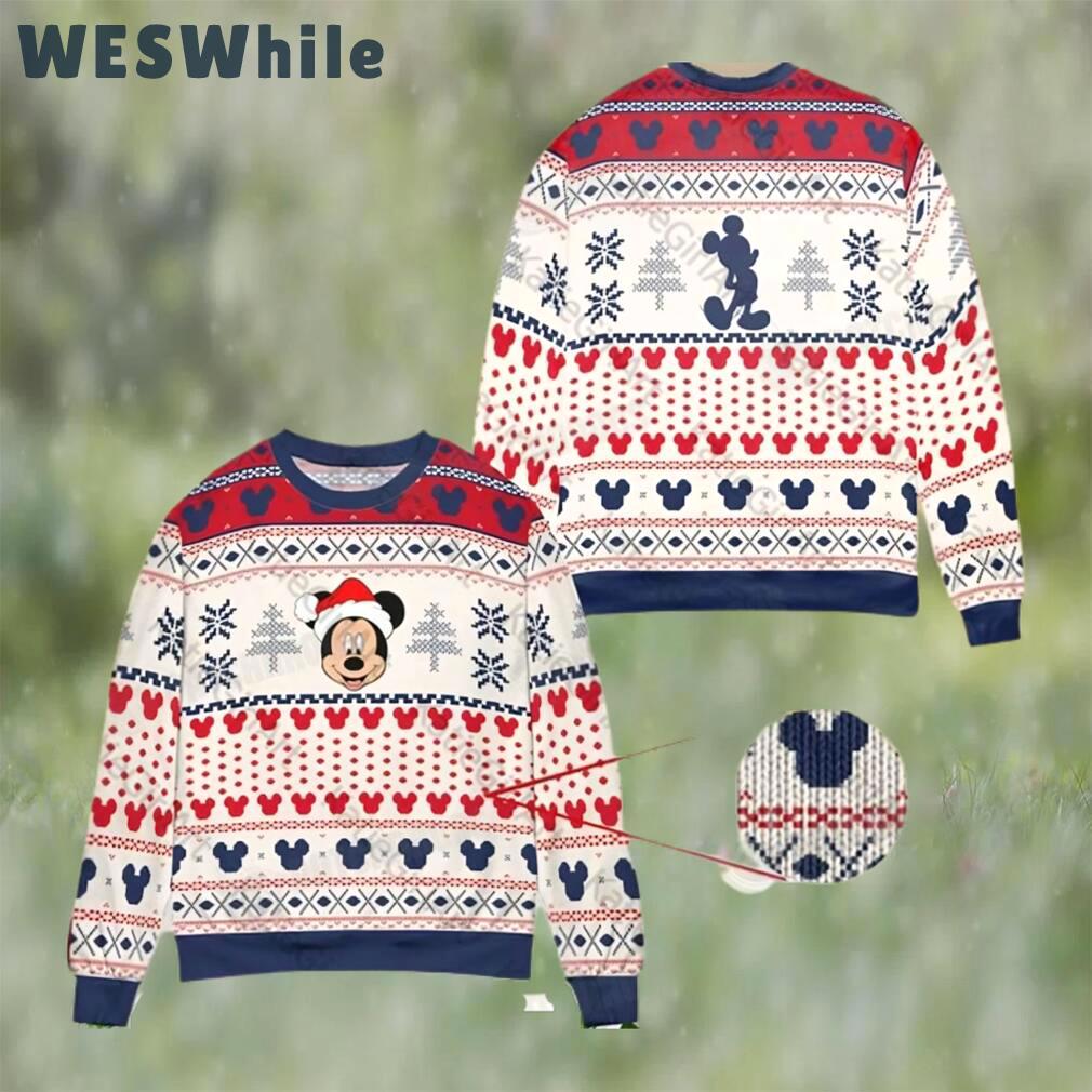 Cute santa mickey christmas ugly sweater gift for disney fan Christmas Ugly Sweater