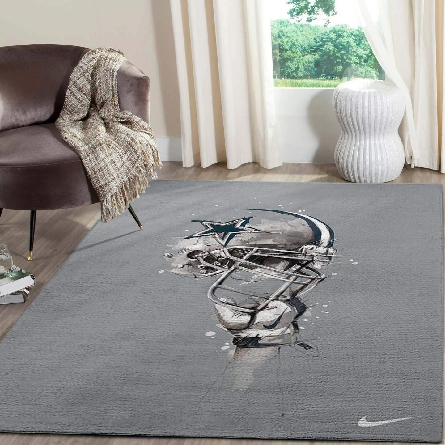 Dallas cowboys area rug living room rug home decor nfl football dlb2606 Rectangle Rug