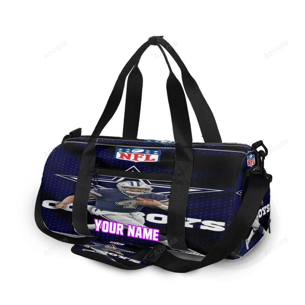 Dallas cowboys number 4 player personalized name travel bag gym bag 200 Travel Bag