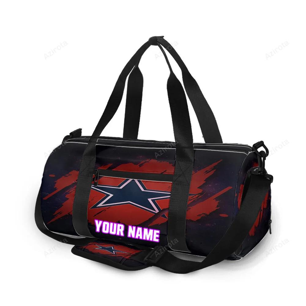 Dallas cowboys star red wood personalized name travel bag gym bag 1915 Travel Bag