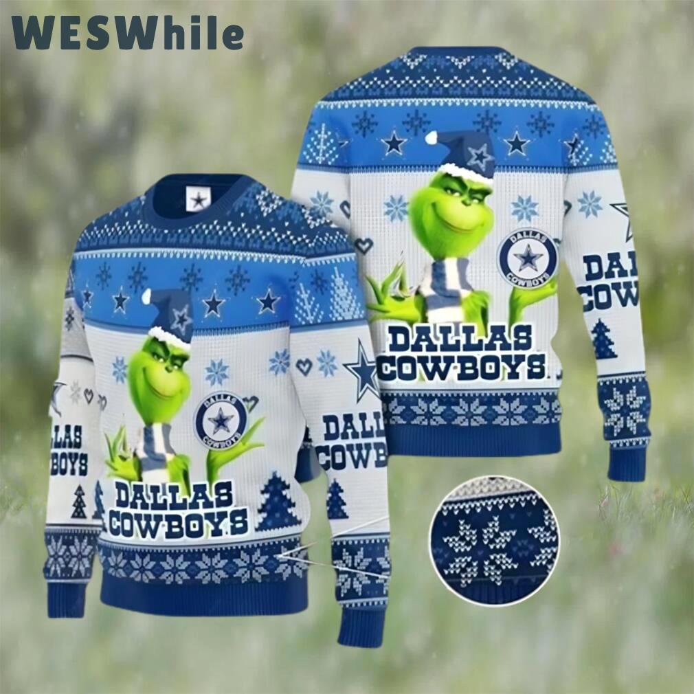 Dallas cowboys ugly sweater grinch dallas cowboys ugly christmas sweater for christmas Christmas Ugly Sweater
