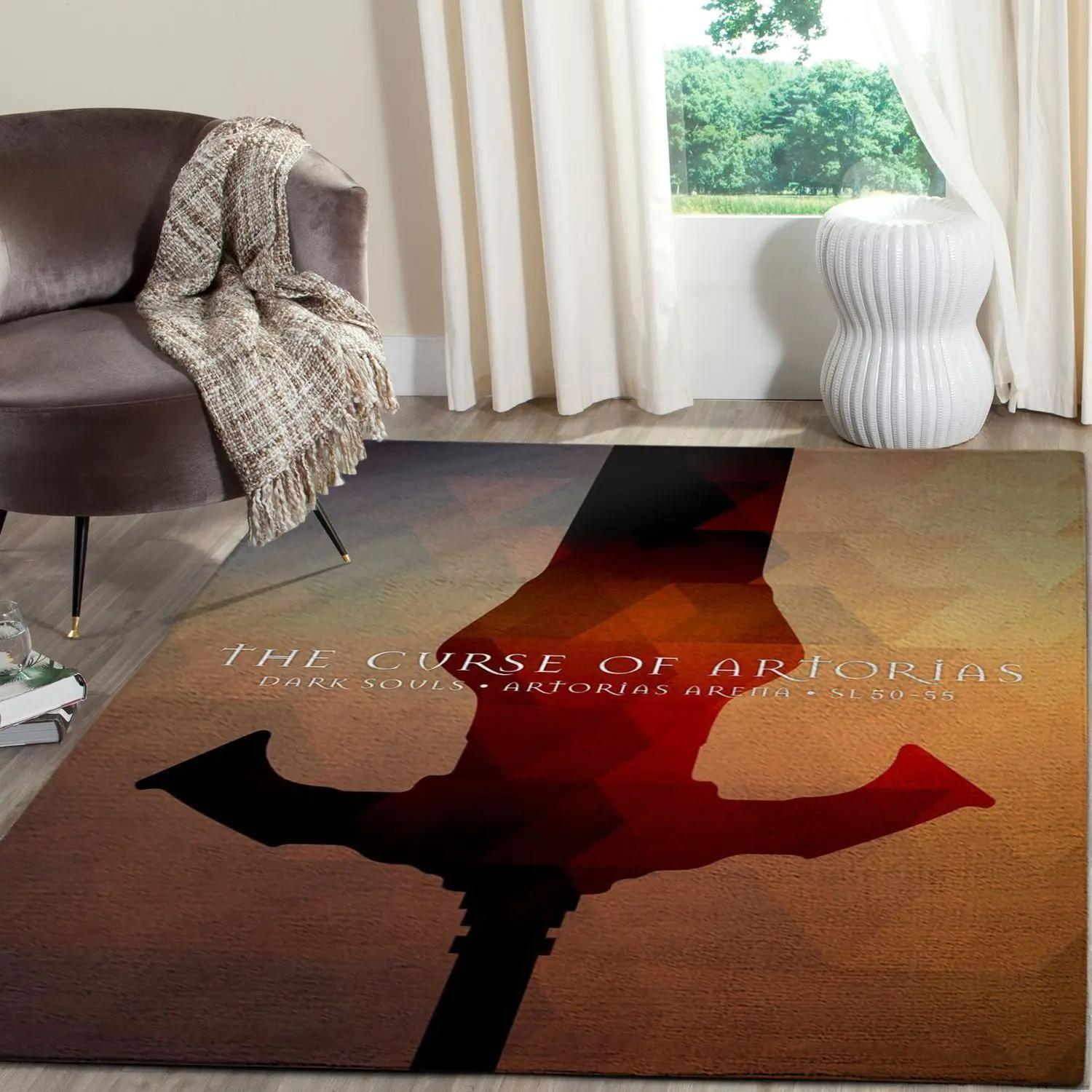 Dark sould remastered gaming area rugs living room carpet fn150110 rug regtangle carpet floor decor home decor Rectangle Rug