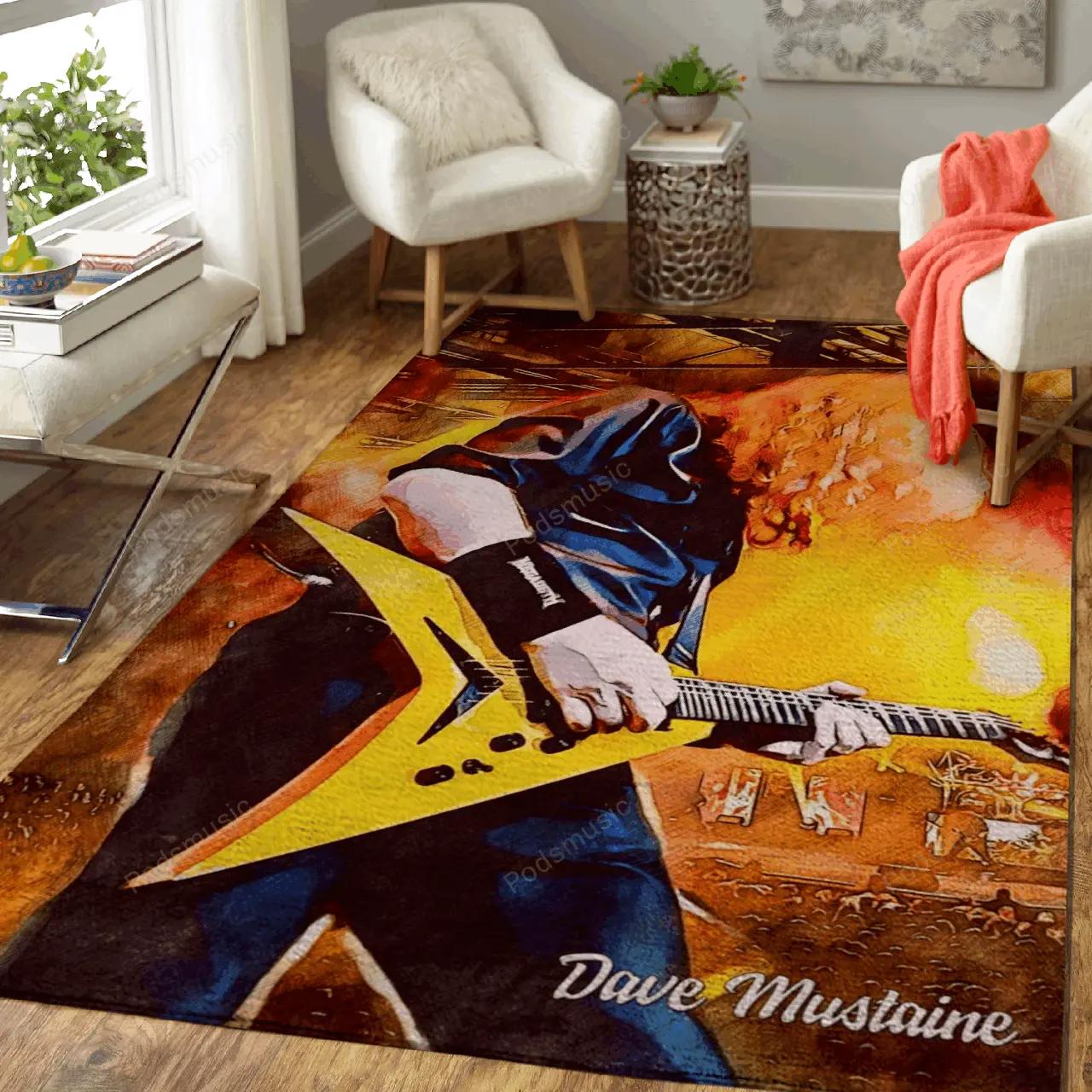 Dave mustaine music art for fans area rug living room carpet rug regtangle carpet floor decor home decor Rectangle Rug