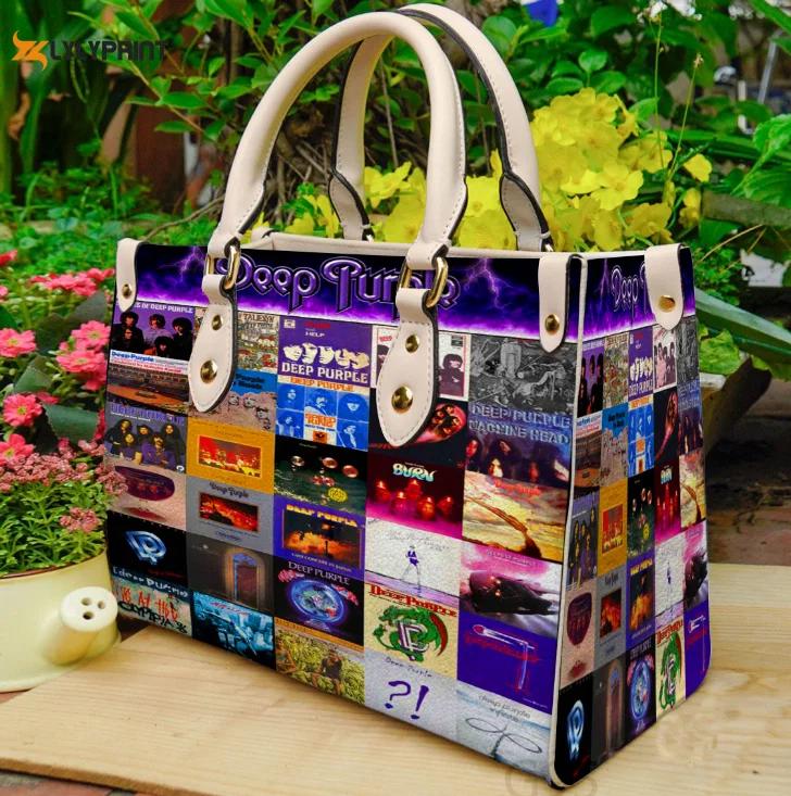 Deep purple 1 leather handbag 2 3295 Women Leather Hand Bag