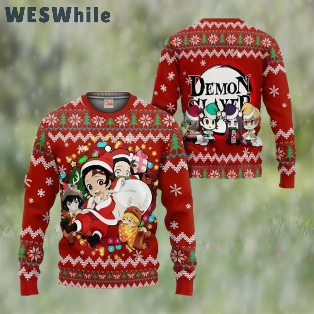 Demon slayer ugly christmas sweater kimetsu no yaiba xmas gift Christmas Ugly Sweater
