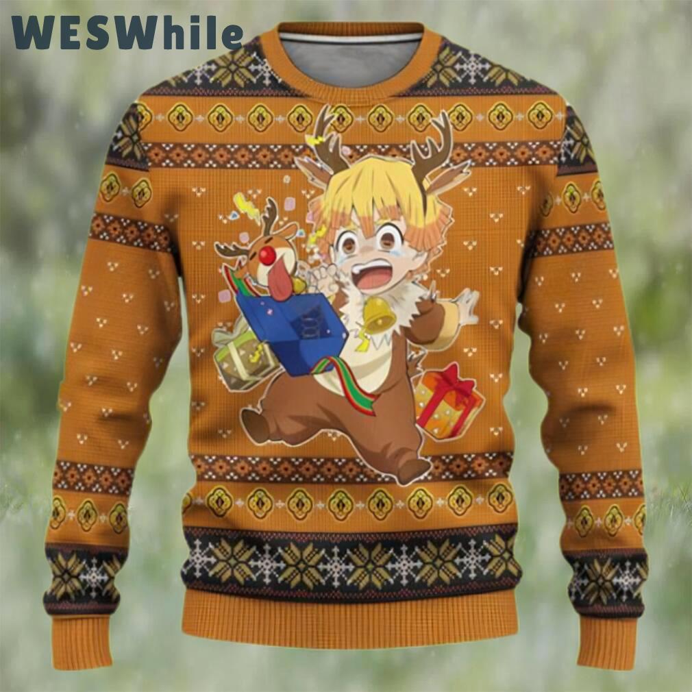 Demon slayer zenitsu chibi ugly christmas sweater Christmas Ugly Sweater