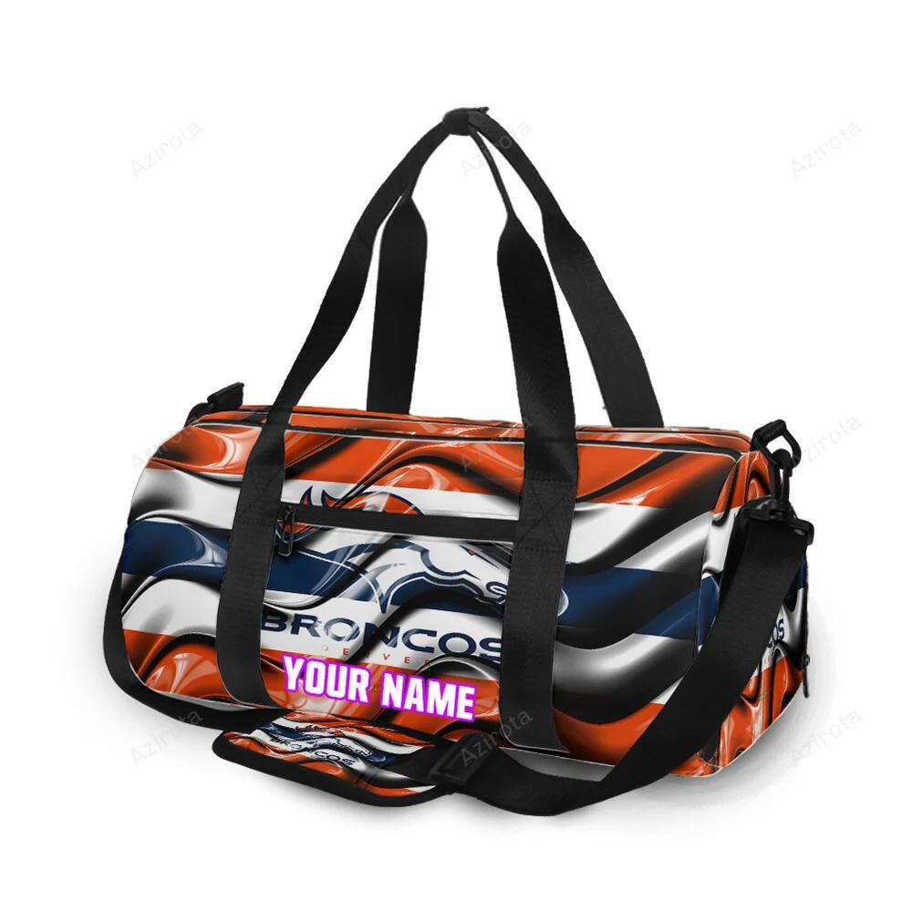 Denver broncos emblem v28 personalized name travel bag gym bag 1537 Travel Bag