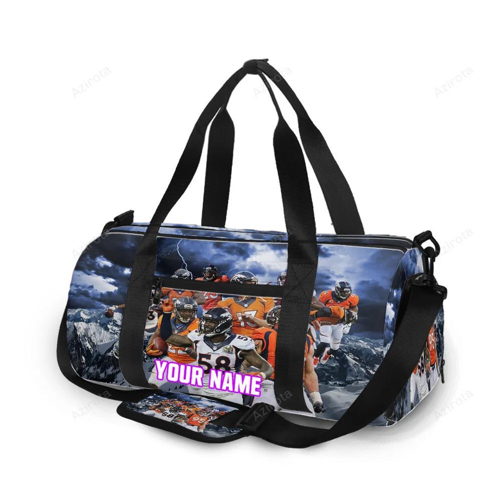Denver broncos team v22 personalized name travel bag gym bag 1041 Travel Bag