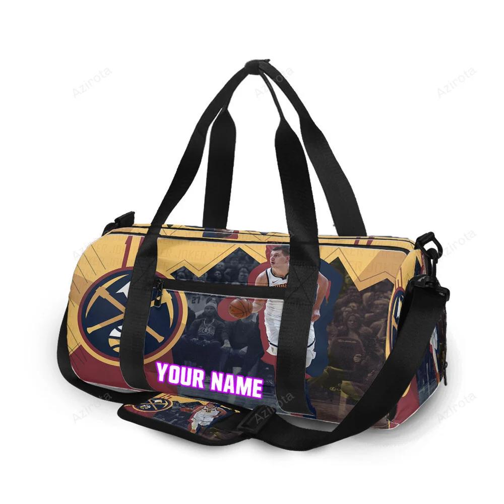 Denver nuggets nikola jokic3 personalized name travel bag gym bag 1490 Travel Bag