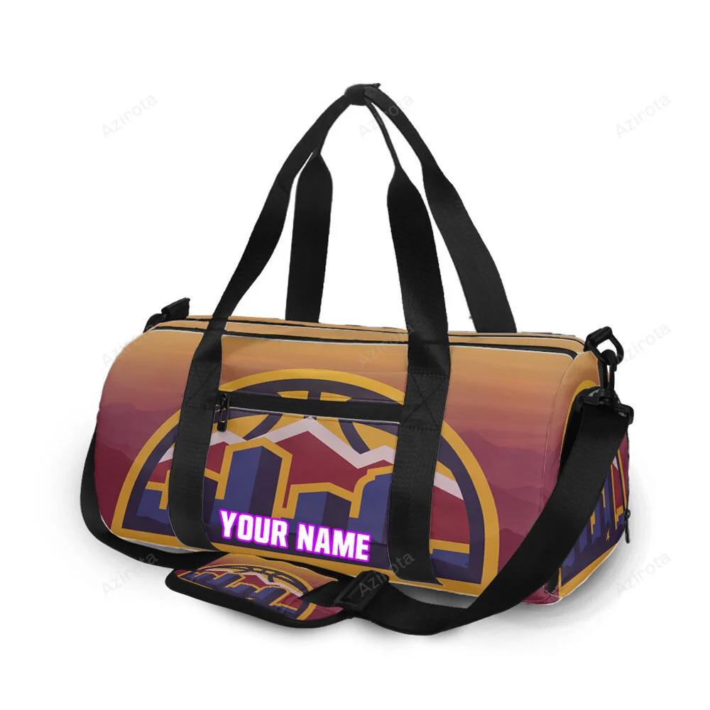Denver nuggets yellow personalized name travel bag gym bag 1713 Travel Bag