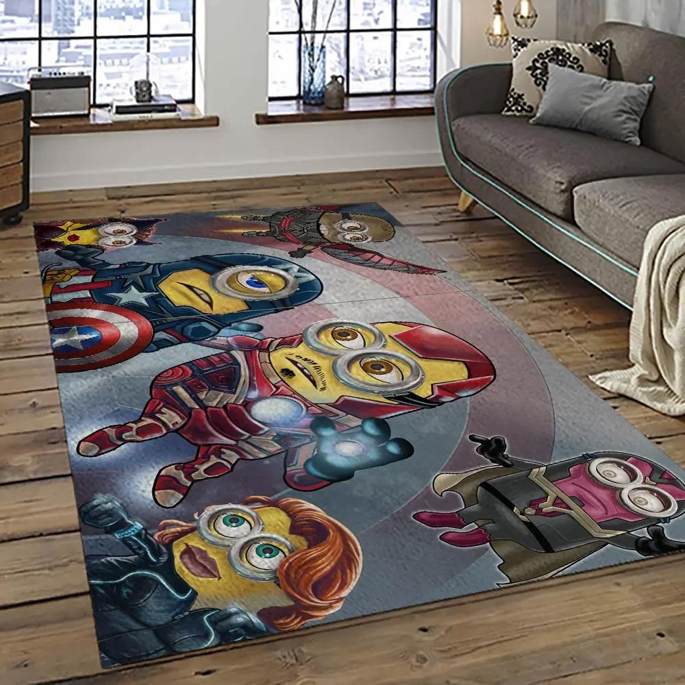 Despicable me film movie minion characters area rug home decor halloween gift best present for friends dmm73 Rectangle Rug