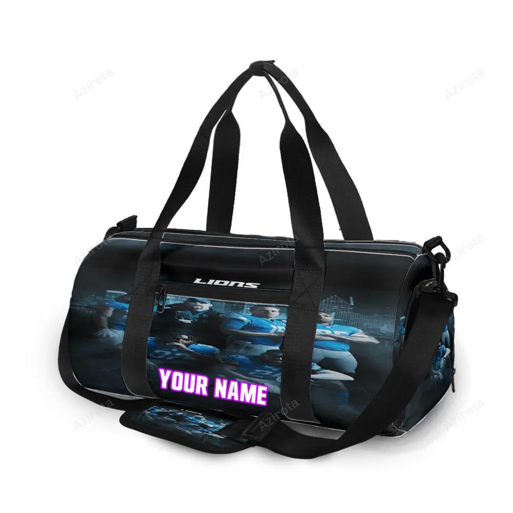 Detroit lions team v4 personalized name travel bag gym bag 883 Travel Bag