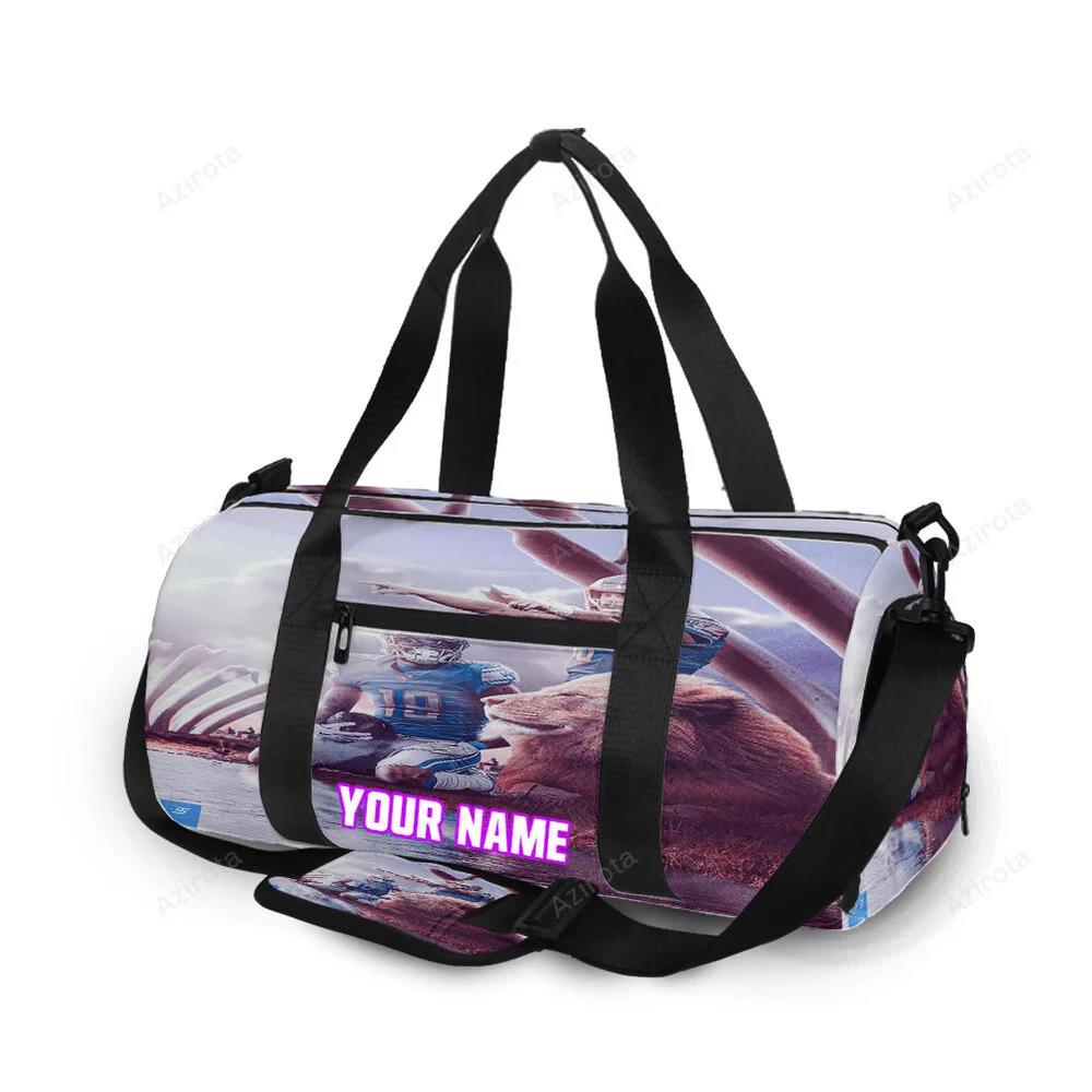 Detroit lions team v8 personalized name travel bag gym bag 309 Travel Bag