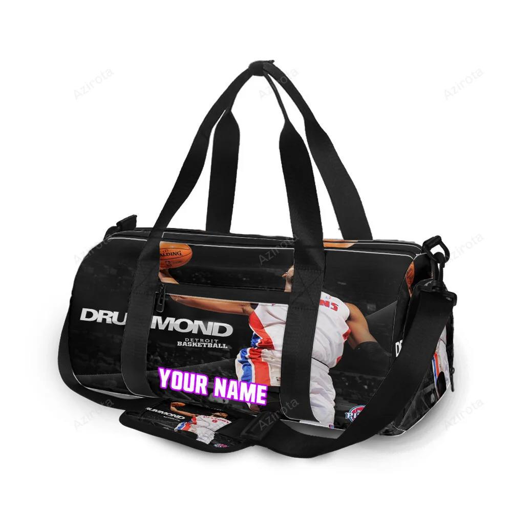 Detroit pistons andre drummond1 personalized name travel bag gym bag 1362 Travel Bag