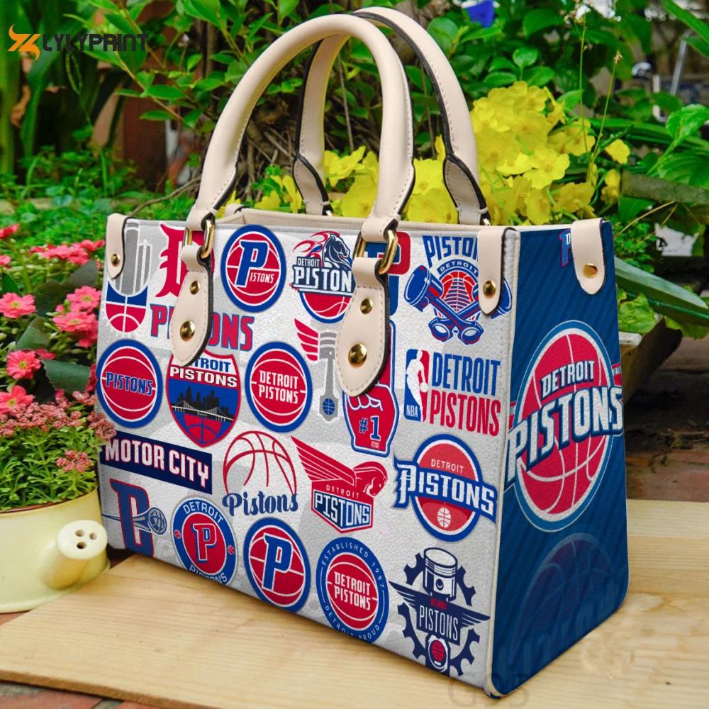 Detroit pistons leather bag for women gift 1939 Women Leather Hand Bag