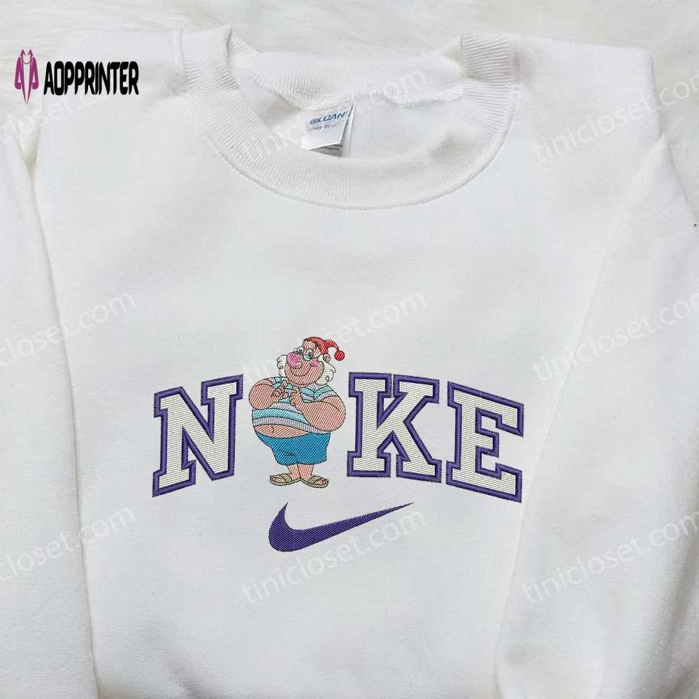 Disney nike x mr smee peter pan embroidered shirt – unique nike inspired disney shirt Embroidered Shirt