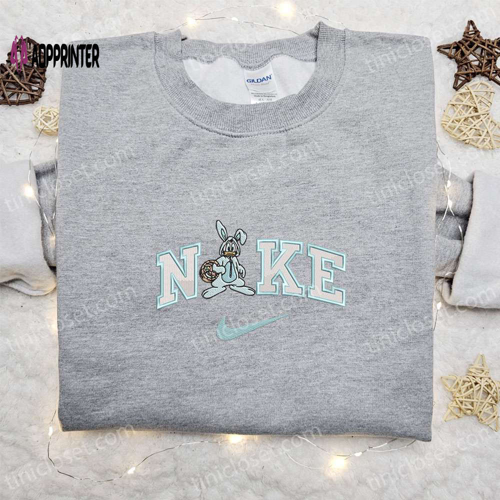 Donald duck easter bunny shirt & thanksgiving hoodie: best holiday gift ideas Embroidered Shirt