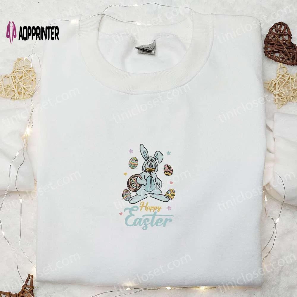 Donald duck easter shirt & thanksgiving hoodie – best holiday gift ideas Embroidered Shirt
